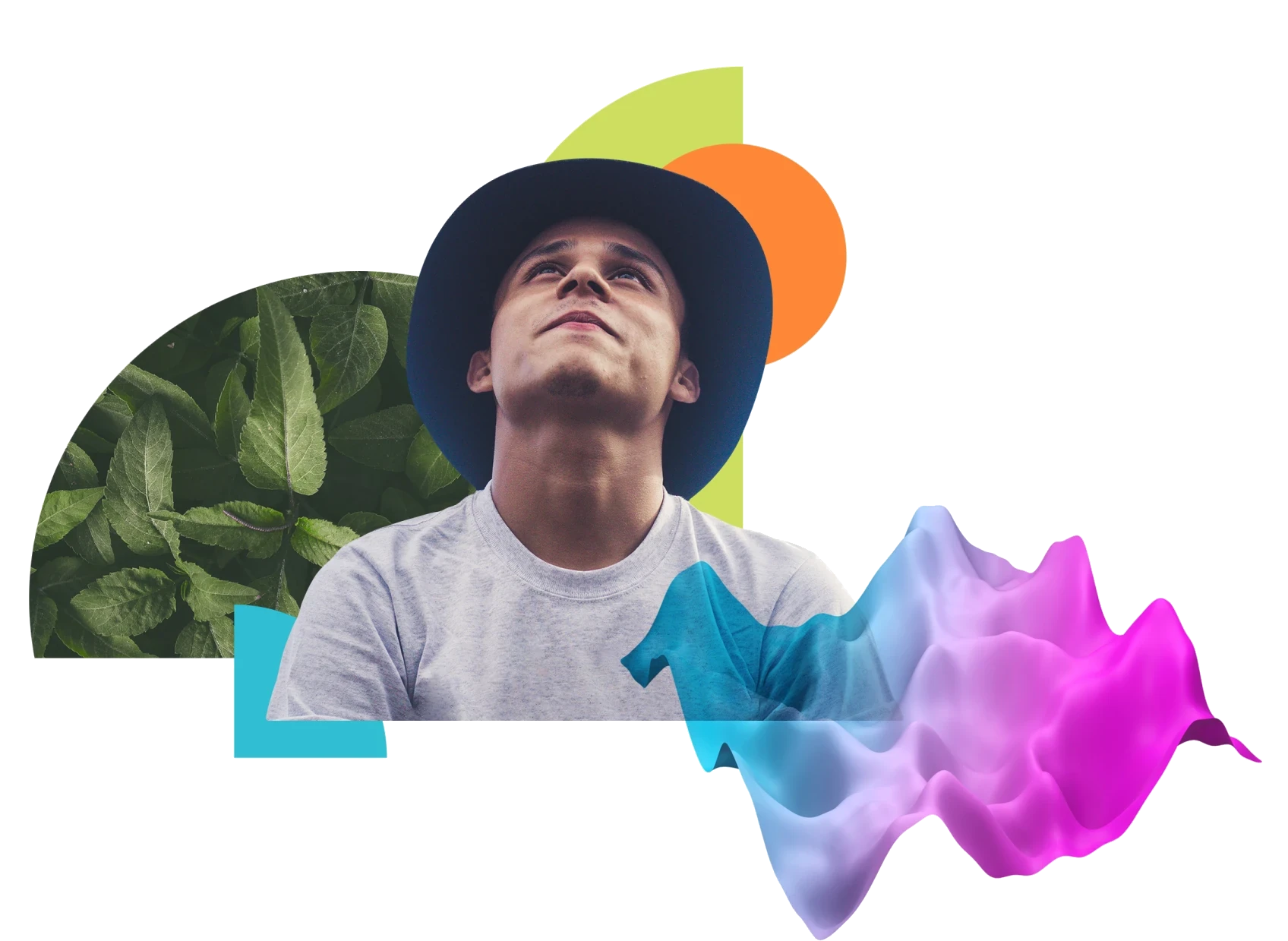 man looking up